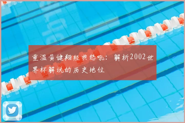 重温黄健翔经典怒吼：解析2002世界杯解说的历史地位